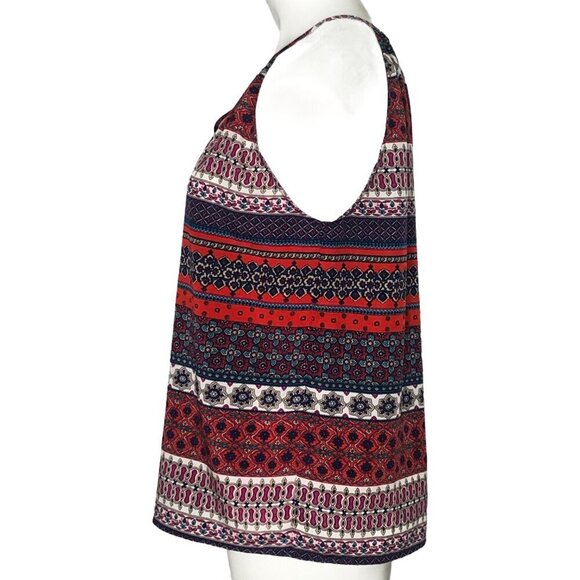 Collective Concepts Racerback Tank Top, Red White Blue Pattern Women's Sz Large - Picture 7 of 9
